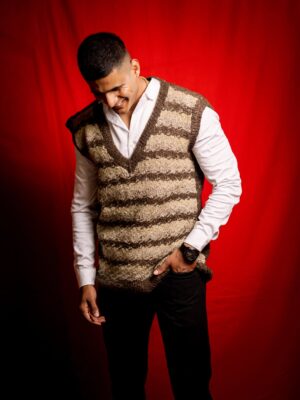 Diagonal Striped Vest